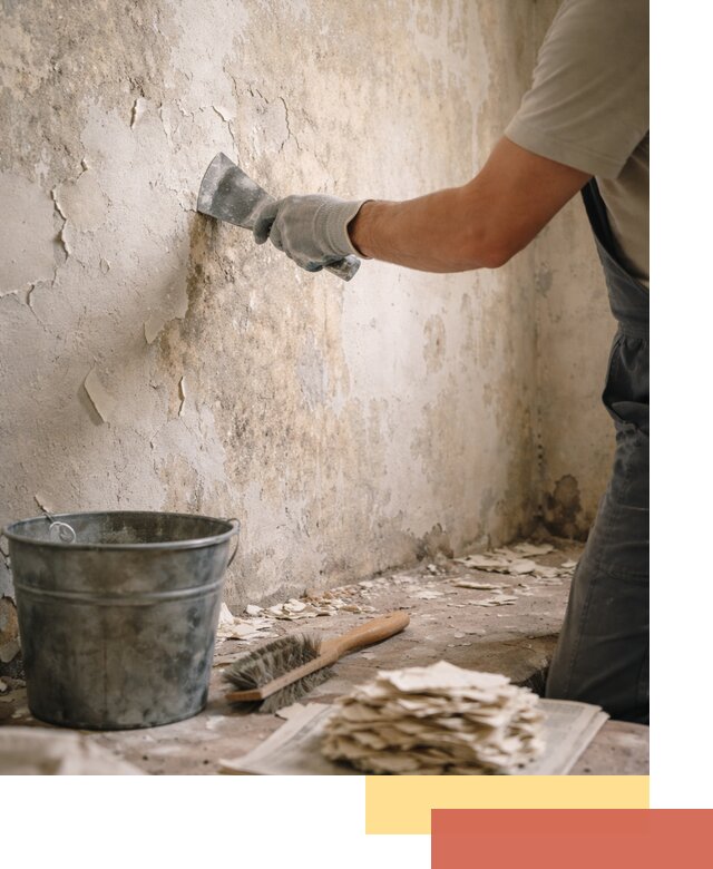 Удаление старой краски со стен в Красногорске качественно и быстро