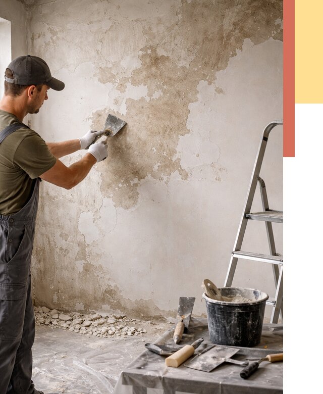 Снятие старой шпаклевки в Красногорске от 1880 руб. — быстро и недорого | ОТДЕЛОЧНИК-Крр