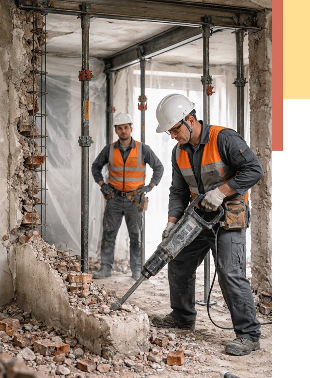 Снос несущих стен в Красногорске от 10415 руб. — демонтаж несущей стены под ключ | ОТДЕЛОЧНИК-Крр