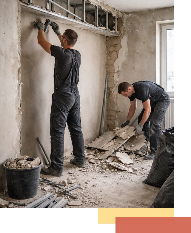 Демонтаж короба из гипсокартона в Красногорске быстро и аккуратно