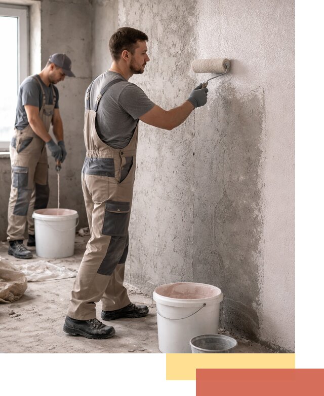 Нанесение бетоноконтакта на стены в Красногорске для последующей отделки