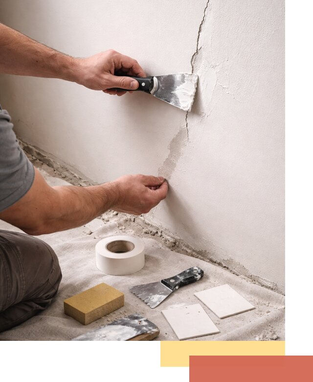 Заделка трещин и сколов в стенах и потолках в Красногорске