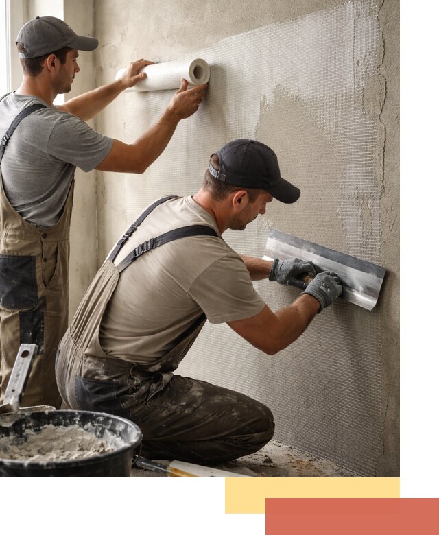 Армирование стен стеклосеткой в Красногорске для прочной отделки