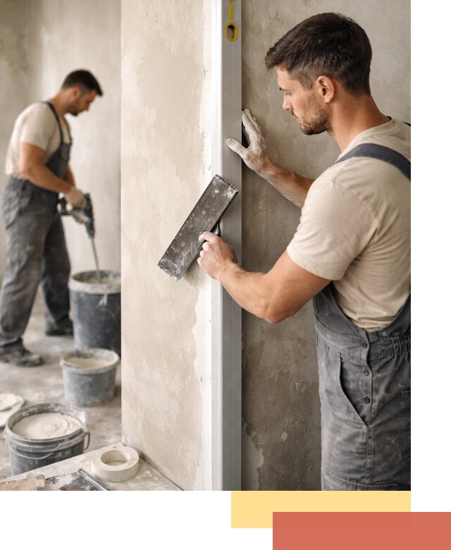 Выведение углов стен в Красногорске: монтаж и оштукатуривание