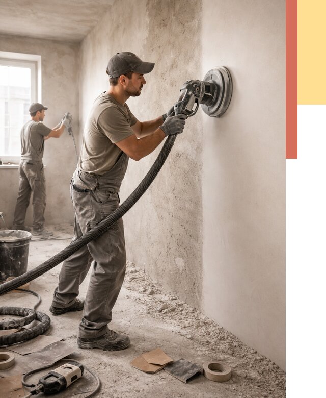 Шлифовка стен в Красногорске от 1219 руб/м2 — быстро и недорого | ОТДЕЛОЧНИК-Крр