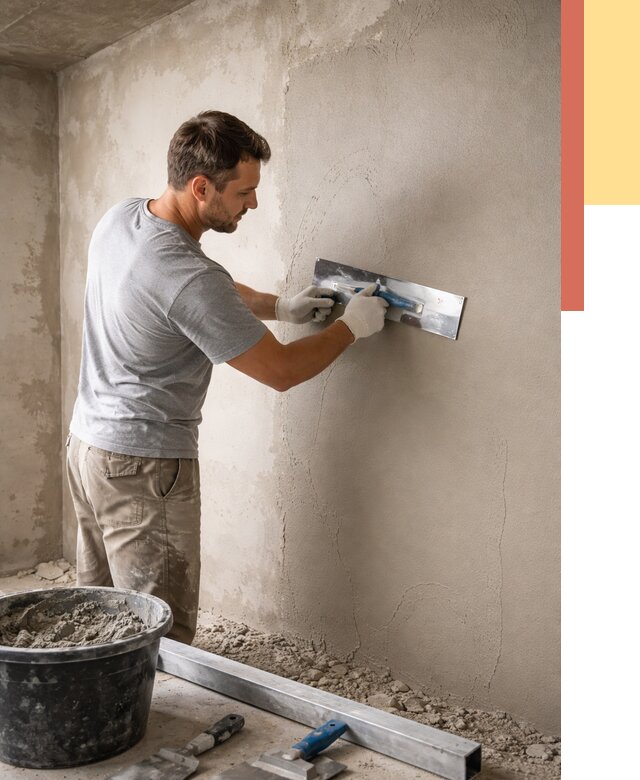 Штукатурка стен без маяков в Красногорске от 7316 руб/м2 — услуги и цена | ОТДЕЛОЧНИК-Крр