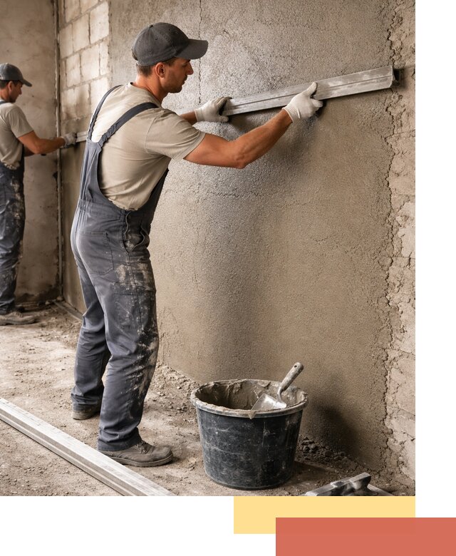 Штукатурка стен цементно-песчаная в Красногорске профессионально