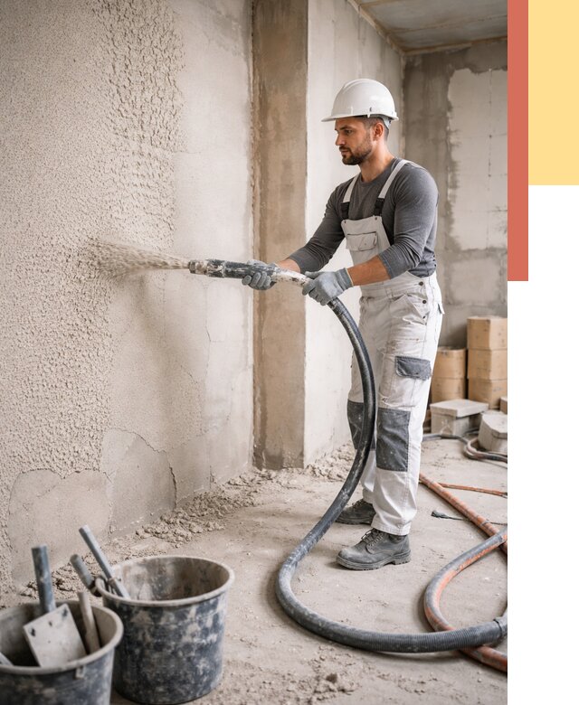 Машинная штукатурка стен в Красногорске под ключ от 6605 руб./м2 | ОТДЕЛОЧНИК-Крр