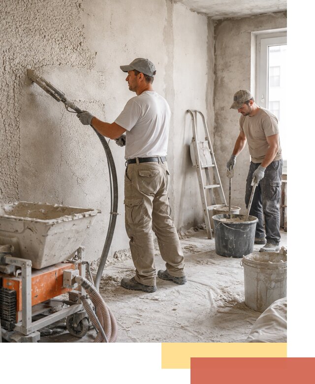 Машинная штукатурка стен в Красногорске — быстро и качественно