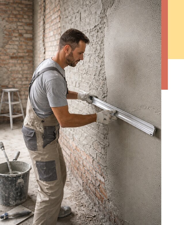 Штукатурка кирпичных стен в Красногорске от 4572 руб/м2 — быстро и недорого | ОТДЕЛОЧНИК-Крр