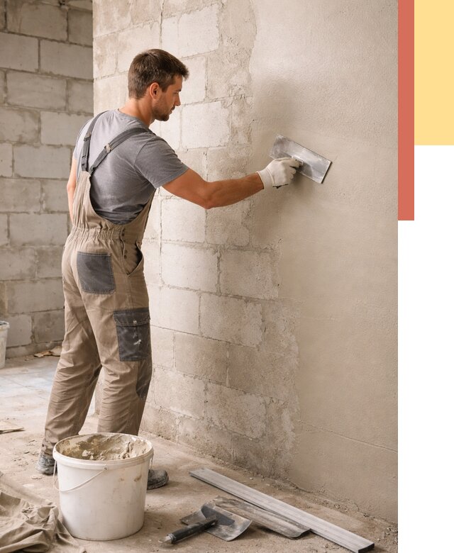 Штукатурка стен из газобетона в Красногорске от 2134 руб./м2 — быстро и недорого | ОТДЕЛОЧНИК-Крр