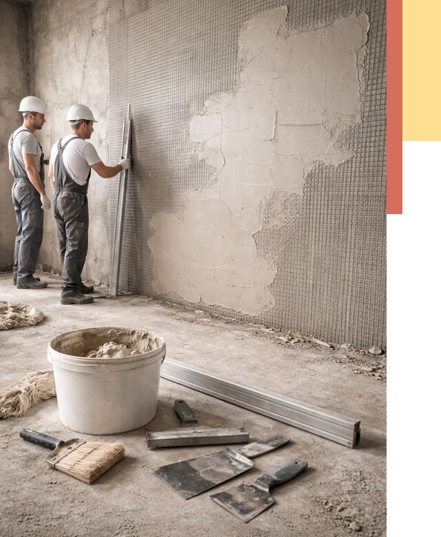 Штукатурка стен по сетке в Красногорске от 5589 руб./м2 — быстро и недорого | ОТДЕЛОЧНИК-Крр