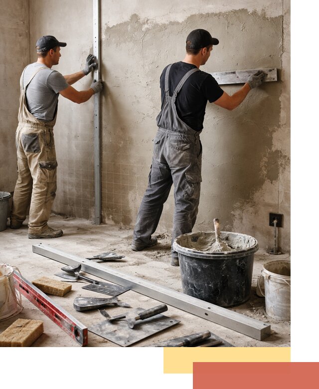 Профессиональная штукатурка стен под плитку в Красногорске