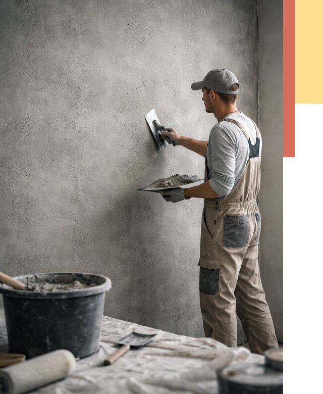 Декоративная штукатурка под бетон в Красногорске от 2540 руб./м² — нанесение под ключ | ОТДЕЛОЧНИК-Крр