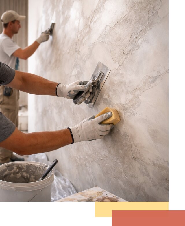 Декоративная штукатурка под мрамор в Красногорске для стен и потолков