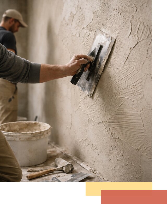 Фактурная штукатурка стен в Красногорске — монтаж, отделка, реставрация