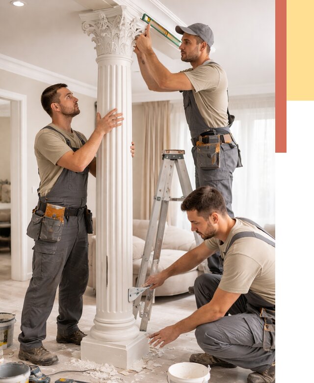 Установка декоративных колонн в Красногорске от 12193 руб. под ключ | ОТДЕЛОЧНИК-Крр