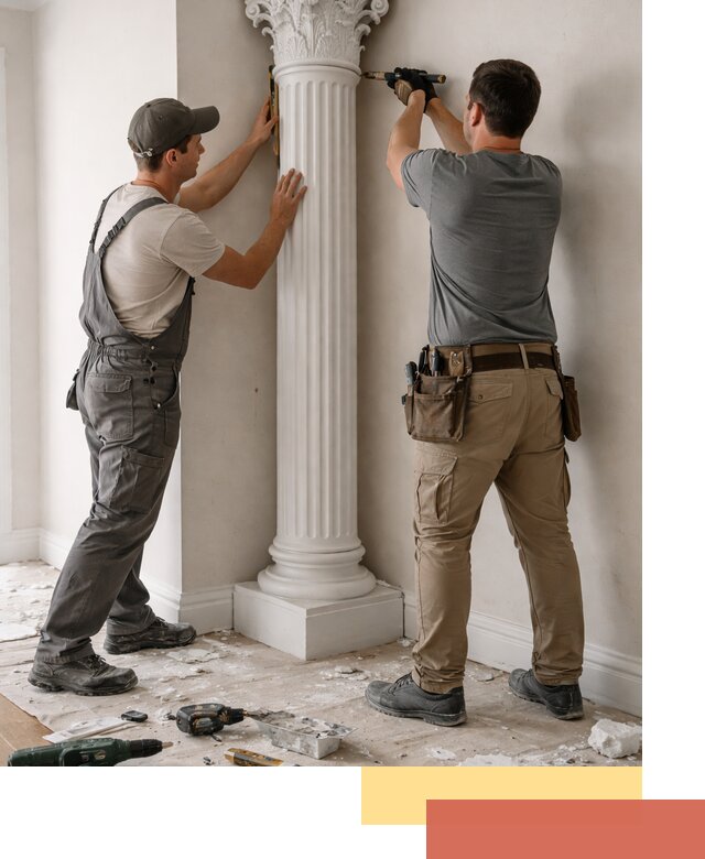 Установка декоративных колонн в Красногорске под ключ