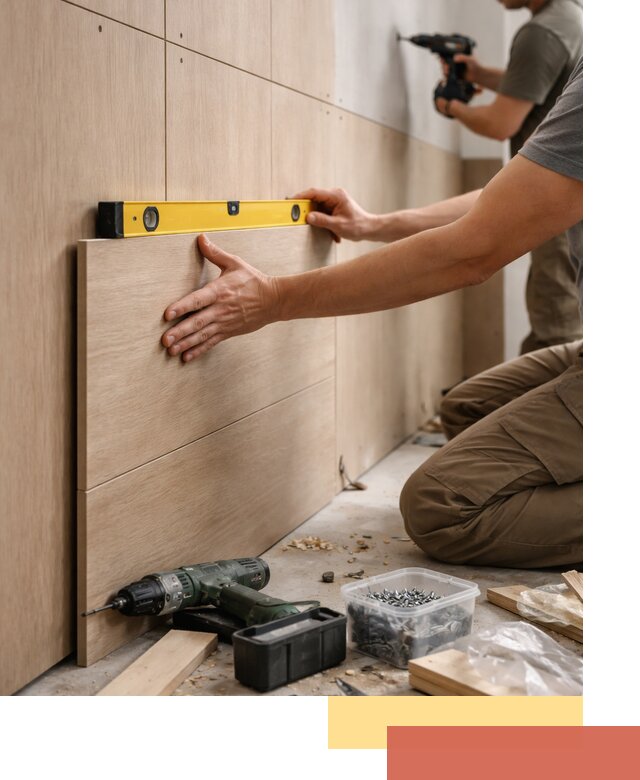 Профессиональный монтаж МДФ панелей на стены в Красногорске