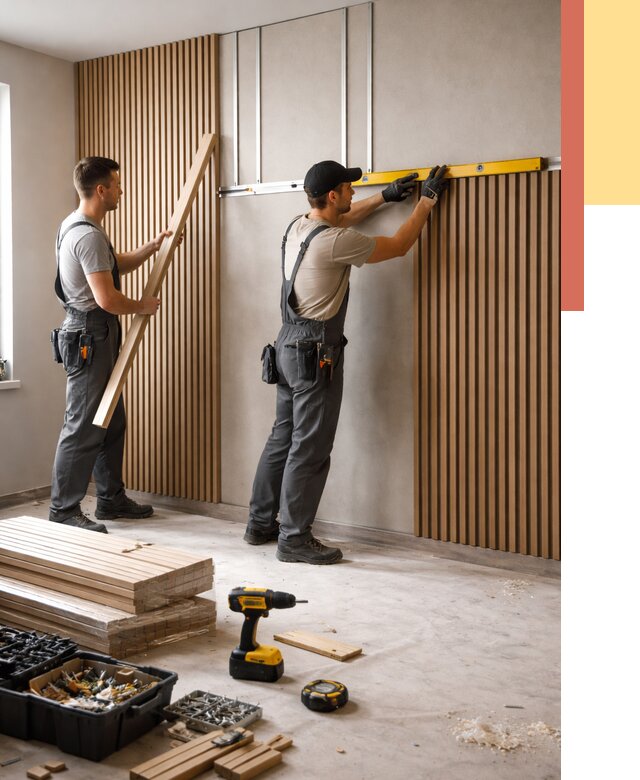 Монтаж реечных панелей на стены в Красногорске от 1219 руб. — быстро и недорого | ОТДЕЛОЧНИК-Крр