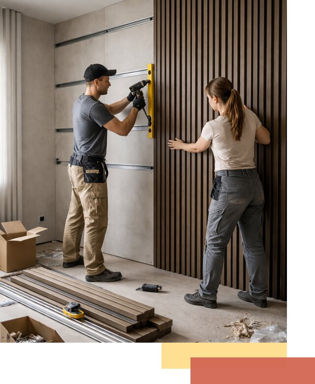 Монтаж реечных панелей на стены в Красногорске