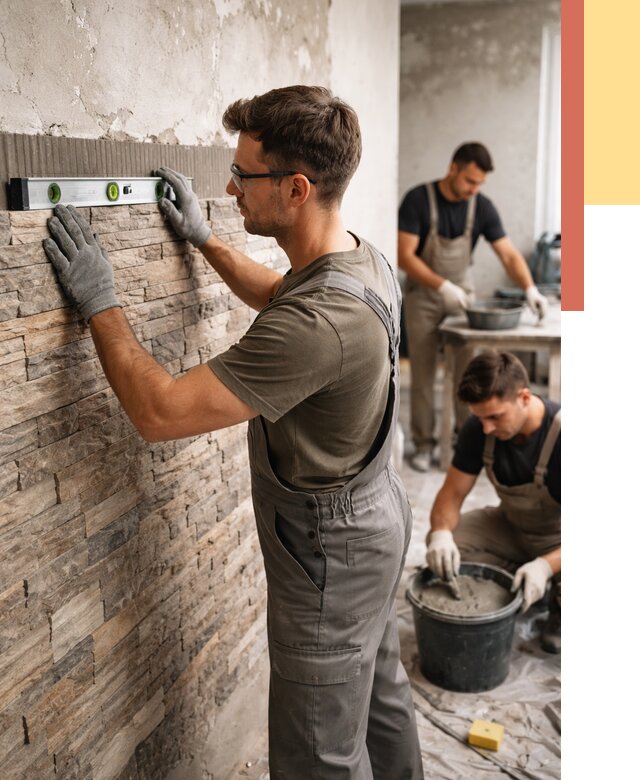 Монтаж искусственного камня в Красногорске от 4572 руб. под ключ | ОТДЕЛОЧНИК-Крр