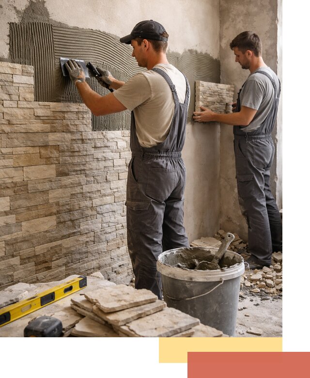 Монтаж искусственного камня в Красногорске — облицовка стен и фасадов