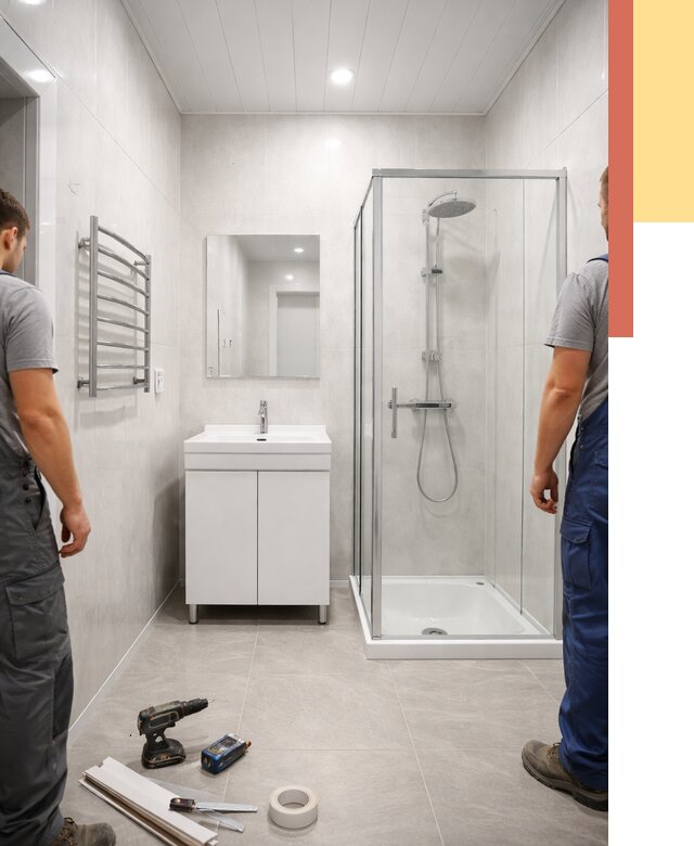 Отделка ванной комнаты панелями ПВХ в Красногорске от 4572 руб. за м2 | ОТДЕЛОЧНИК-Крр