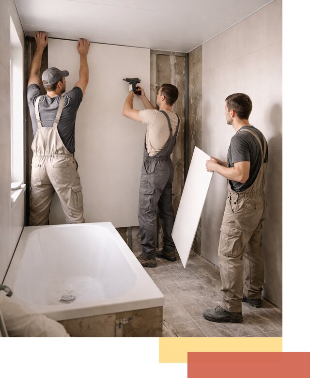 Отделка ванной панели ПВХ профессионально в Красногорске