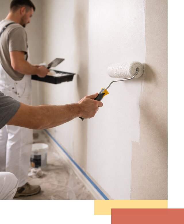 Покраска стен акриловой краской профессионально в Красногорске