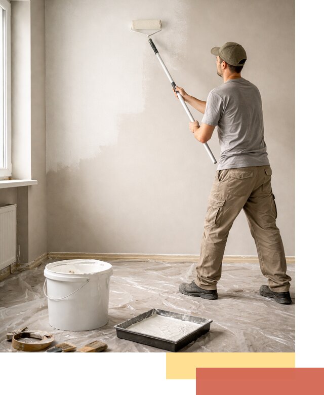 Покраска стен латексной краской в Красногорске качественно и быстро