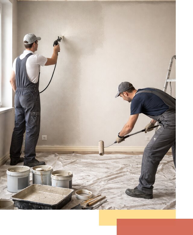 Покраска стен моющейся краской и защита поверхностей в Красногорске