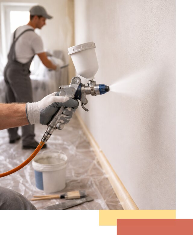 Покраска стен краскопультом в Красногорске быстро и качественно