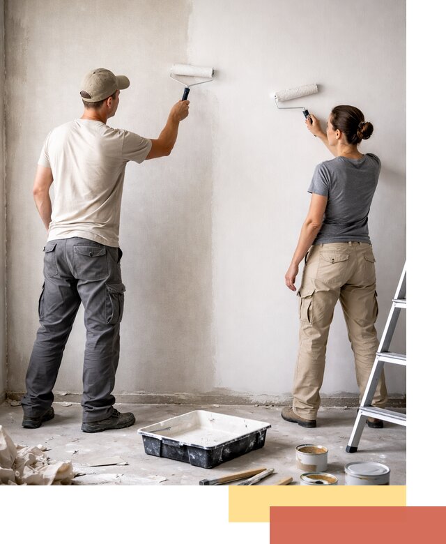 Окраска стен по стеклохолсту в Красногорске качественно и долговечно