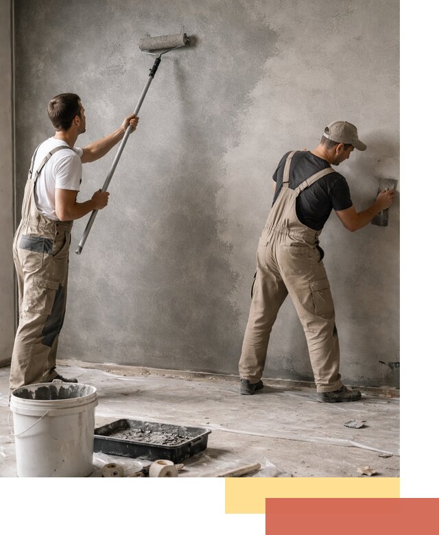 Покраска стен под бетон в Красногорске профессионально и недорого