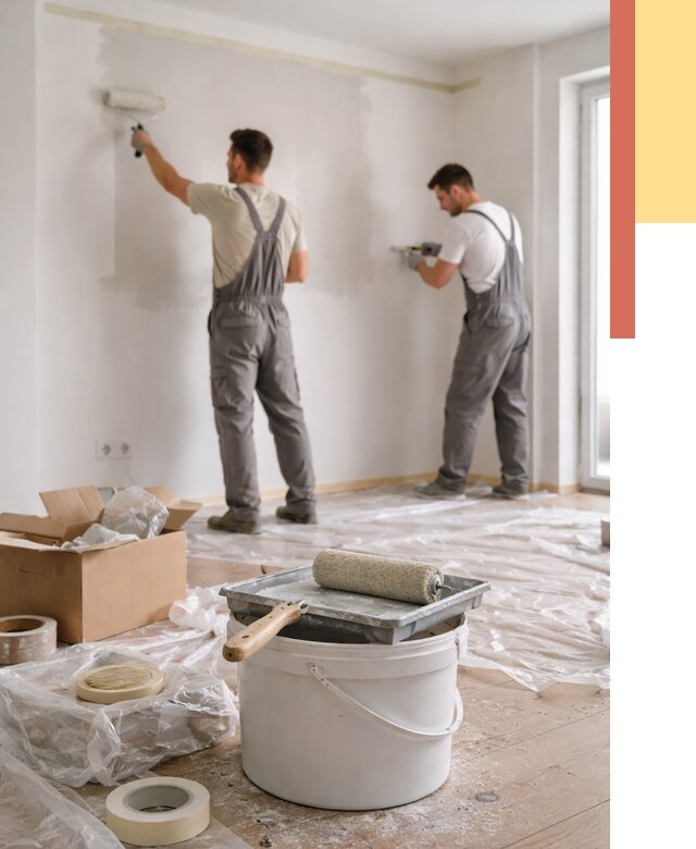 Покраска стен в квартире в Красногорске от 2540 руб/м2 — быстро и недорого | ОТДЕЛОЧНИК-Крр