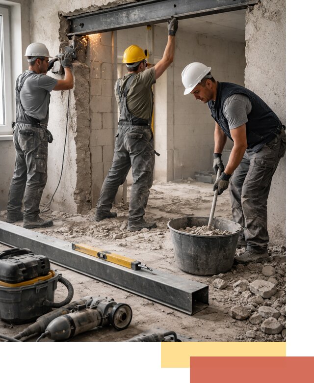 Создание проемов в стенах и несущих конструкциях в Красногорске