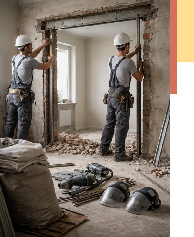 Расширение дверного проема в Красногорске от 12701 руб. под ключ | ОТДЕЛОЧНИК-Крр