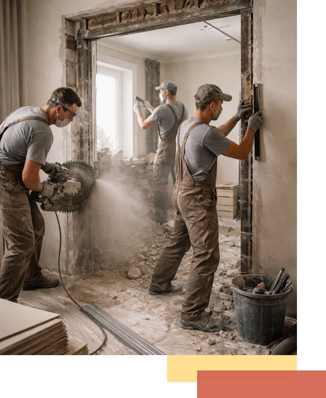 Расширение дверного проема под установку новой двери в Красногорске