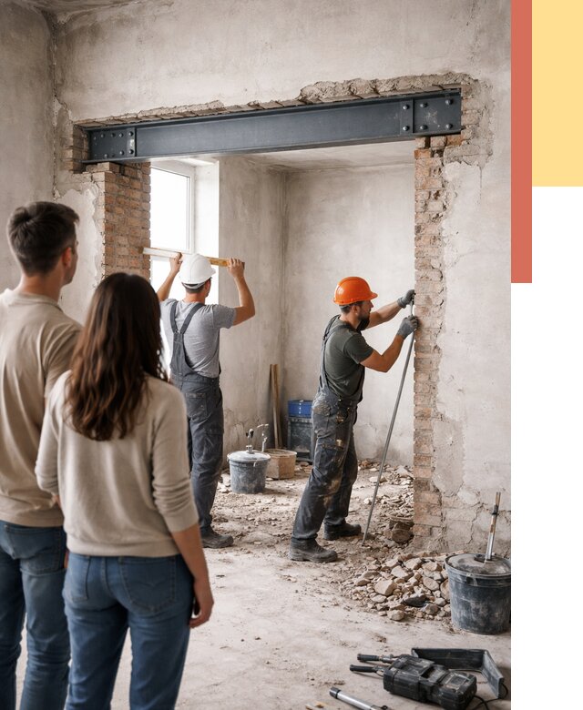 Усиление проема в стене в Красногорске от 9653 руб. — усиление дверного проема металлоконструкцией | ОТДЕЛОЧНИК-Крр