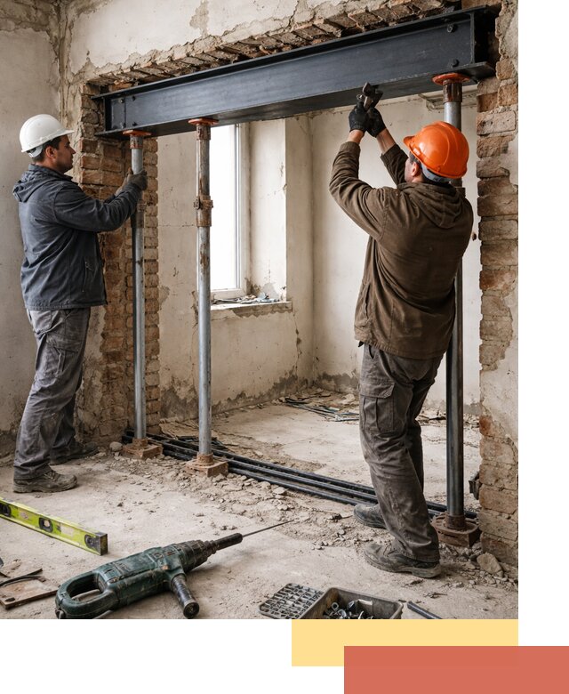 Усиление проема в стене в Красногорске для расширения и безопасности