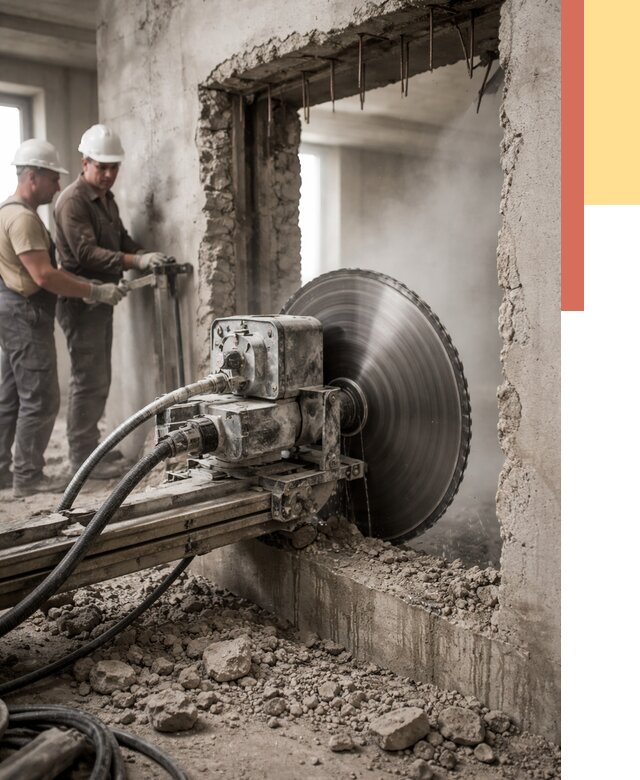 Алмазная резка проемов в Красногорске от 4572 руб. быстро и недорого | ОТДЕЛОЧНИК-Крр