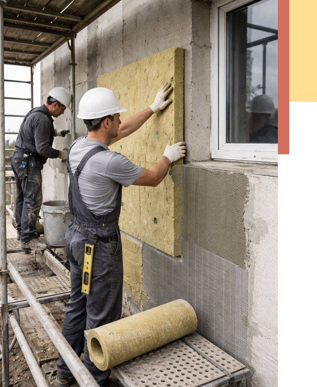 Утепление стен в Красногорске от 4369 руб. под ключ — быстро и недорого | ОТДЕЛОЧНИК-Крр