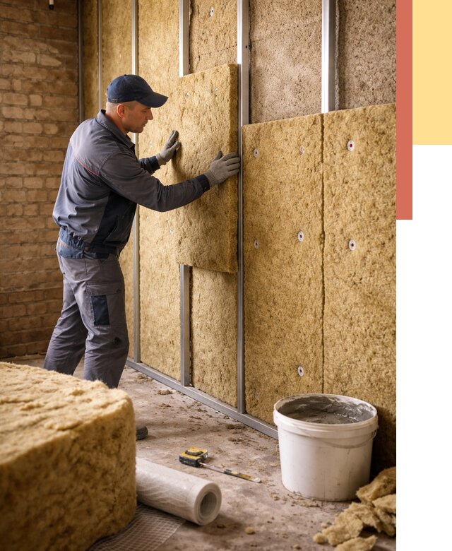 Утепление стен минватой в Красногорске от 1372 руб./м2 — недорого и быстро | ОТДЕЛОЧНИК-Крр