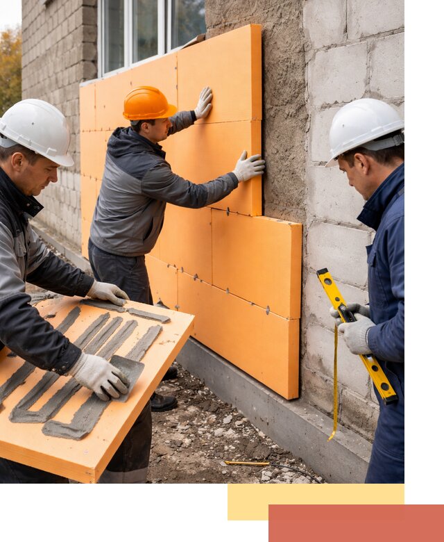 Утепление фасада пеноплексом под ключ в Красногорске