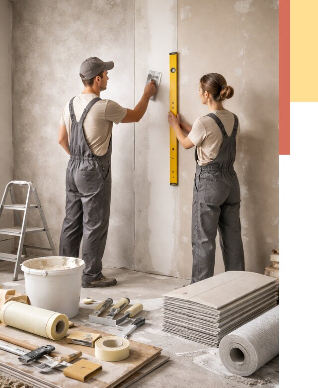 Отделка стен в Красногорске от 1524 руб/м² — недорого, быстро, под ключ | ОТДЕЛОЧНИК-Крр