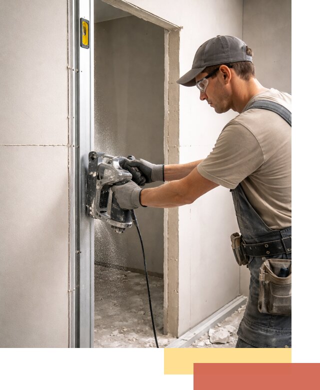 Устройство дверного проема в перегородке в Красногорске