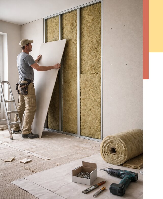 Перегородка из гипсокартона с шумоизоляцией в Красногорске от 3170 руб. | ОТДЕЛОЧНИК-Крр