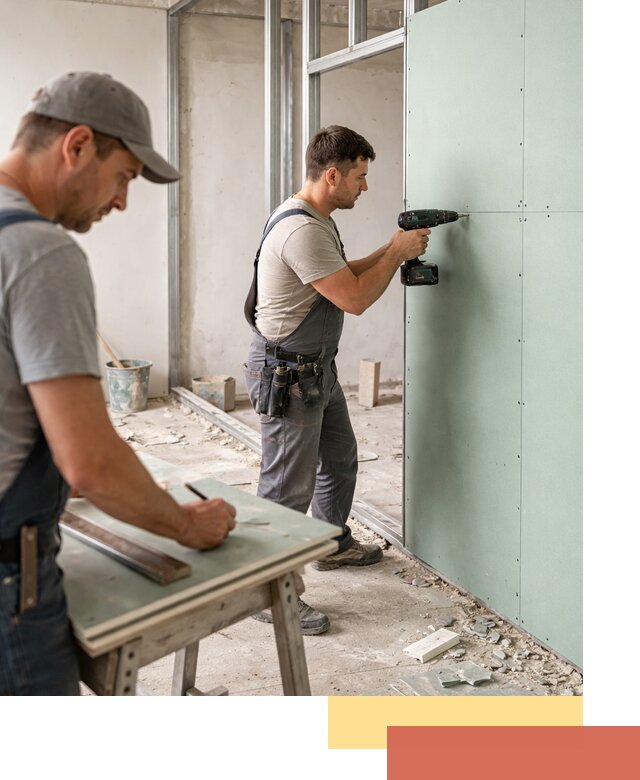 Перегородки из влагостойкого гипсокартона под ключ в Красногорске