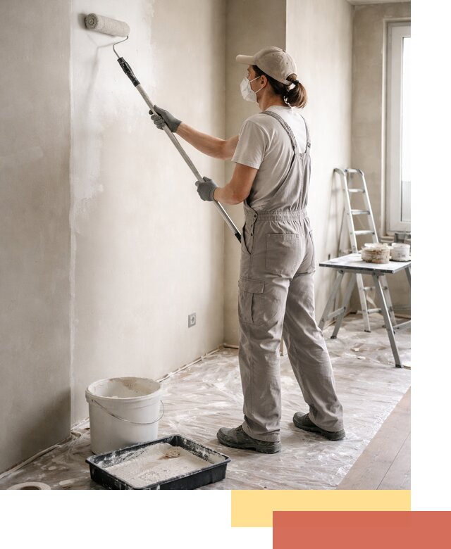 Покраска перегородок из гипсокартона в Красногорске качественно и недорого